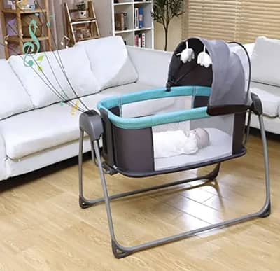Baby swing  baby cot  remote control 4 in one