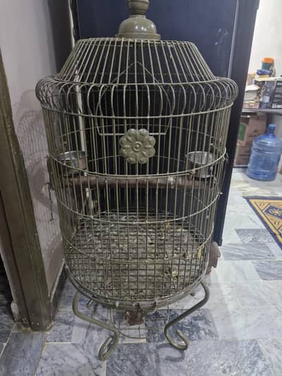Gray parrot cage