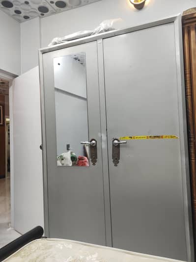 Durable Dual-Door Ironl Almirah (Wardrobe) with Mirror