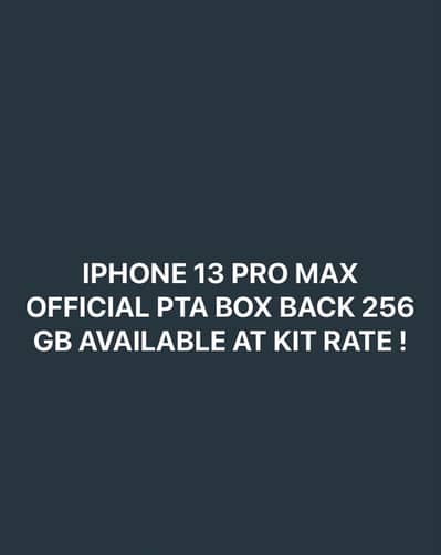 13 PRO MAX OFFICIAL PTA 256 GB POX BACK