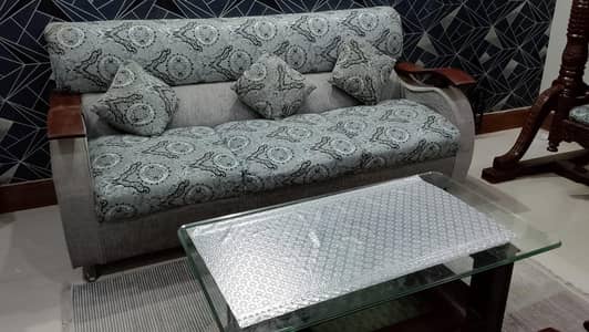 Sofa Set, Center Table and Swing