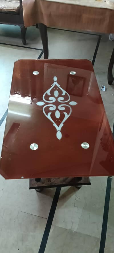 Dining table with side table