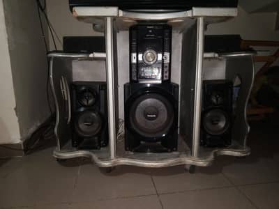 Panasonic with 5 speakers home theater for sale and led tv 55 inch for