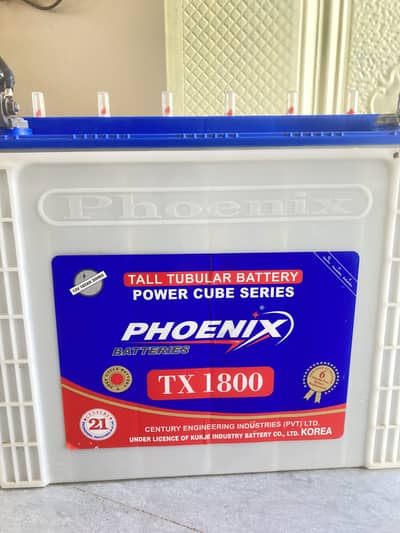 Phoenix TX 1800 Tubular Battery 12V 185Ah – Used (Good Condition)