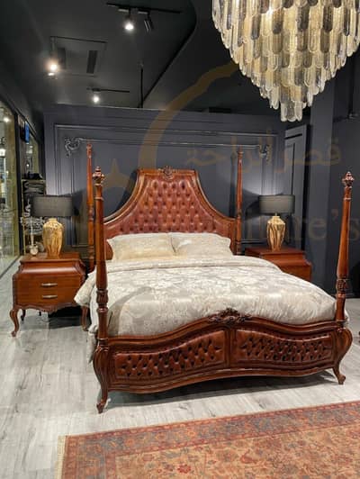 Latest design from 2026 decent and cozy wooden bedset just for elites