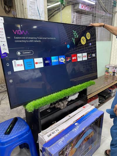 Samsung 55 inch QLED tv smart 4k Android google os 3 year Warranty