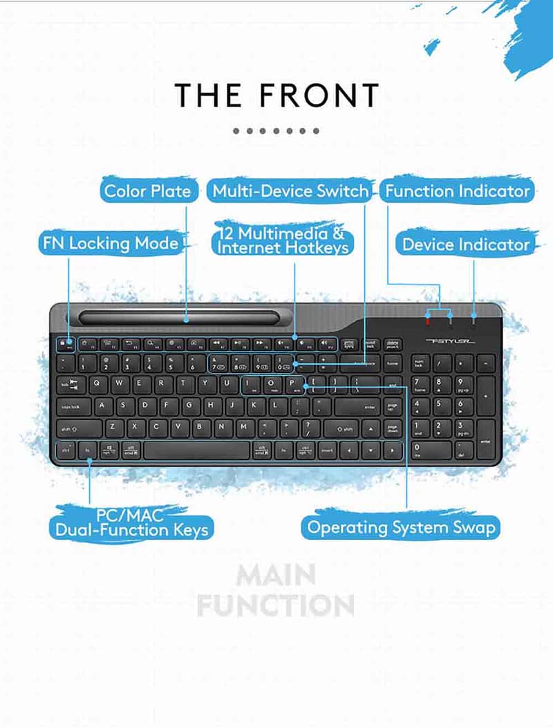 A4Tech Bluetooth Keyboard FBK25 5