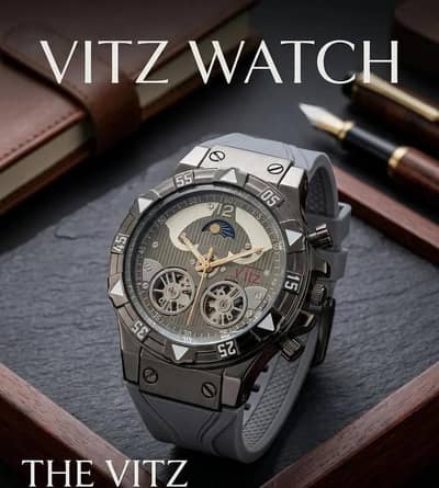 Vitz Titan Chrono Automatic Mechanical watch (Gray/Silicon)