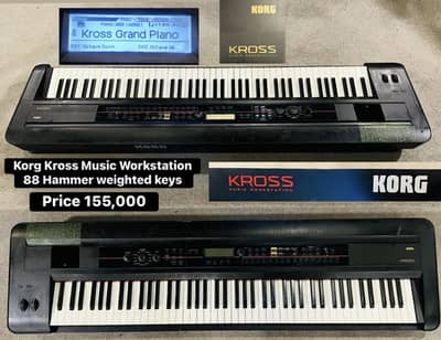 Korg kross digital piano work station 88 Hammer weighted keys Keyboard