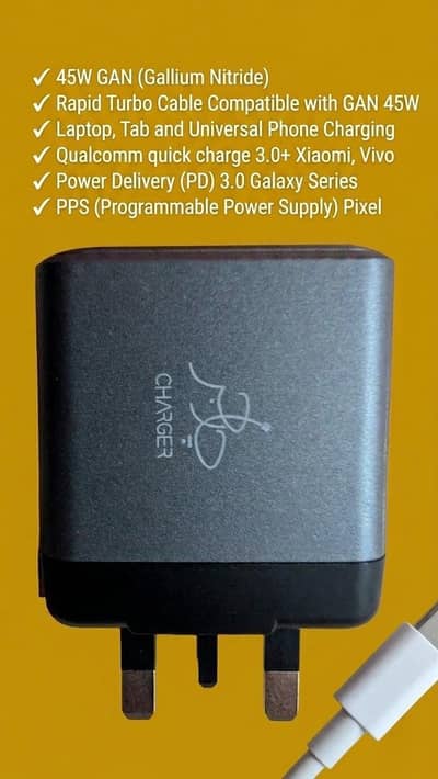 Orignal 45W GaN Fast Charger | 1 Year Warranty | Free Shipping