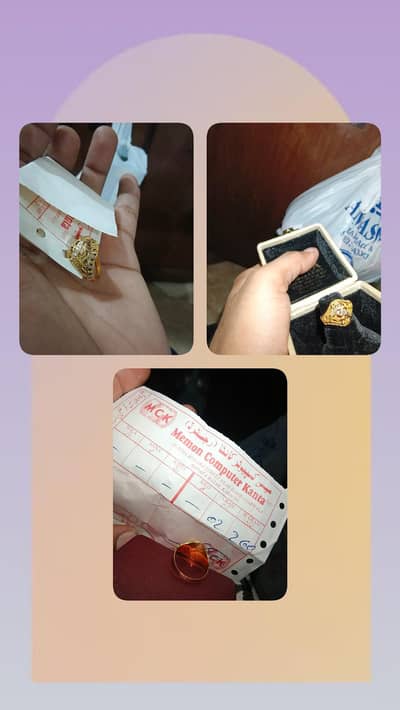 fancy 21k solid gold ring without stone