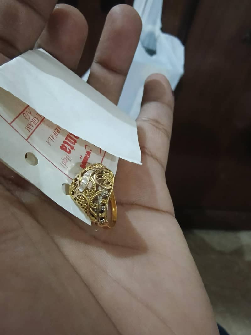 fancy 21k solid gold ring without stone 2