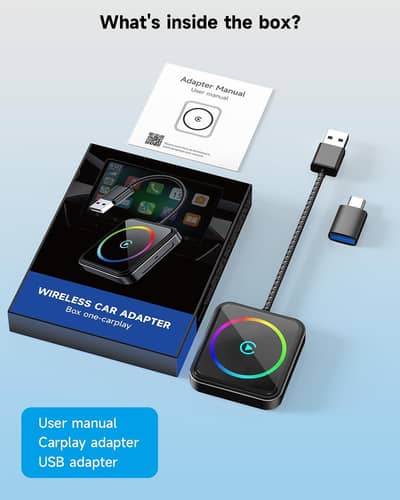 Wireless CarPlay Adapter, Wired to Wireless
