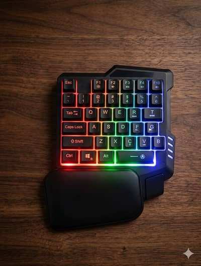 One-Handed RGB Gaming Keypad - Mechanical Feel - Best for Gaming