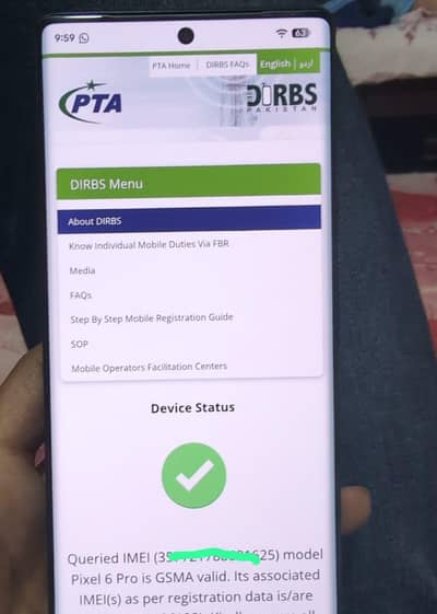 google pixel 6 pro single sim official pta approved