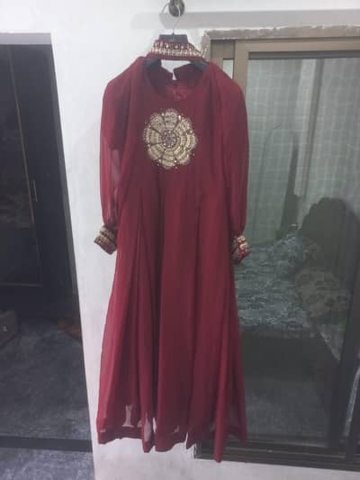 1 dafa phna mahroon dresss