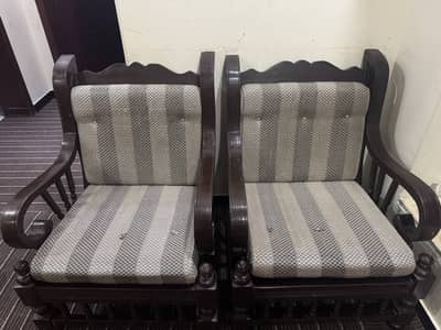 Wooden sofa set