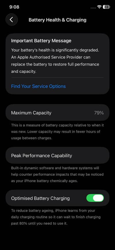 iPhone 11 battery 79 condition 10 /9 original battery panel original
