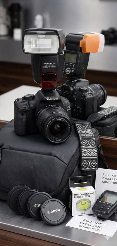 Title: Canon 550D Full Professional Kit - 3 Lenses & Yongnuo Flash