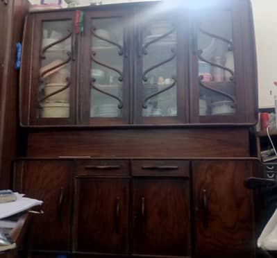 chinioti alamari wodden crockery showcase , wooden Almari ,