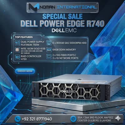 DELL POWER EDGE R740 | server 32GB ECC DDR4 Memory 2x SSD 250GB
