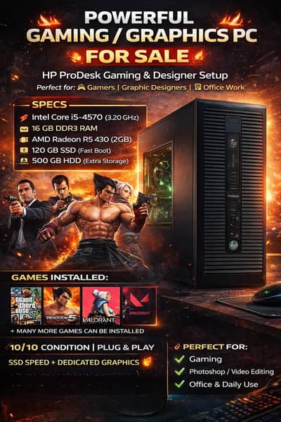 HP Pc for Gaming and Graphic Design