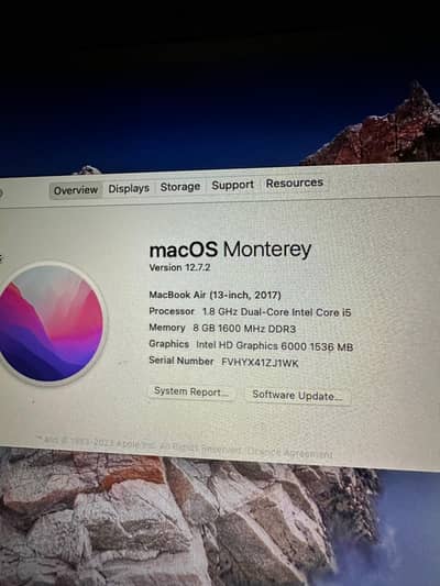 MacBook air 2017 model