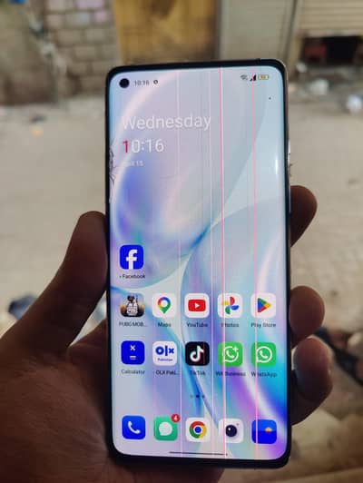 One plus 8 TMO PTA approved hai rm. 8+8 GB128 front page glass crack