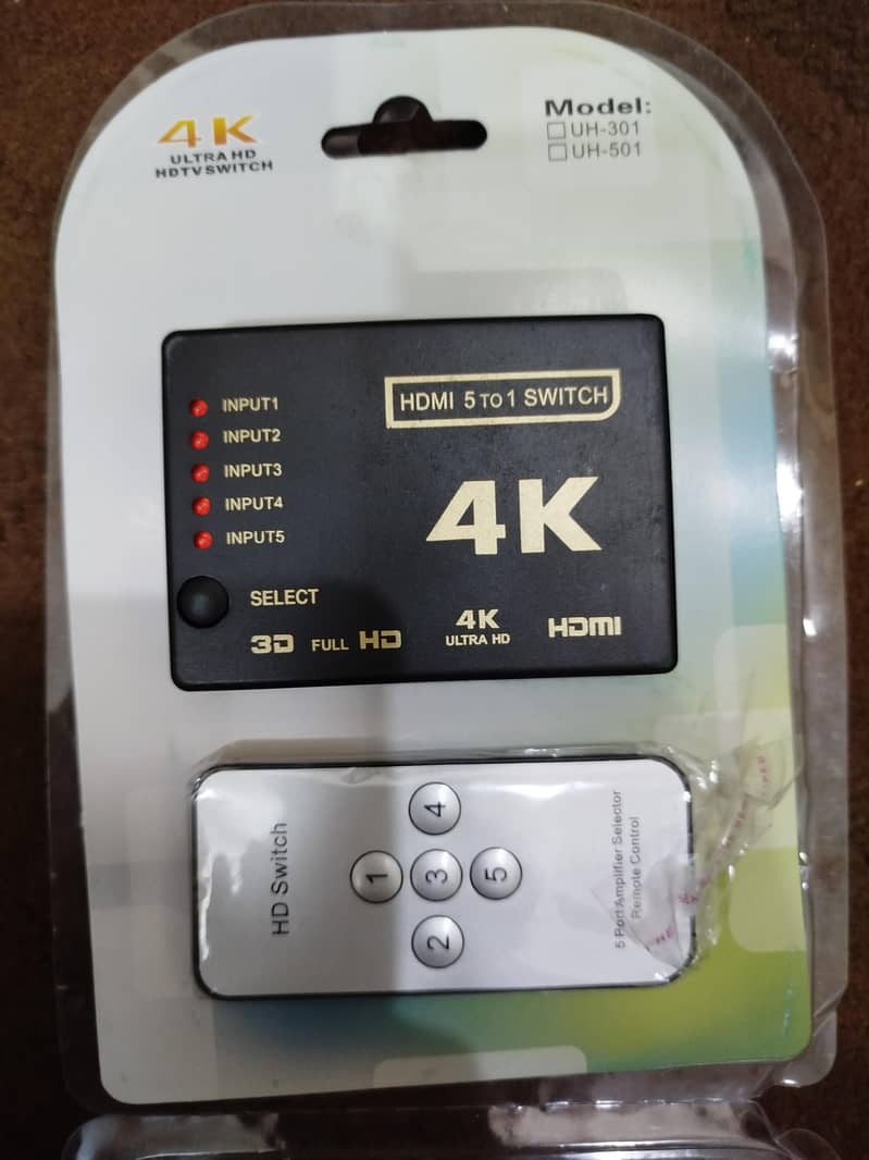 5 In 1 HDMI Switcher/Selecter/Devider Spliter 4K Ultra 0