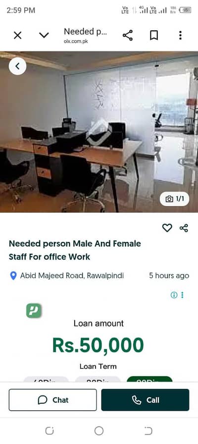 Needed a male and female person for office work