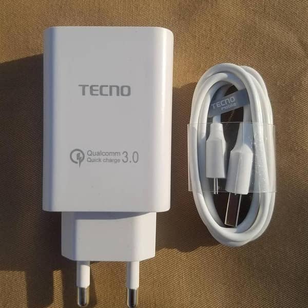 Original TECNO 120W Super Fast Charger Adapter with Type-C Cable | Genuine Premium Flash Charging for all Tecno Type-C Models (POVA, Camon, Spark Series) | 120Watt Ultra Rapid Wall Charger