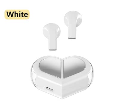 Heart Shape Wireless Bluetooth Earbuds with Stylish Charging Case
