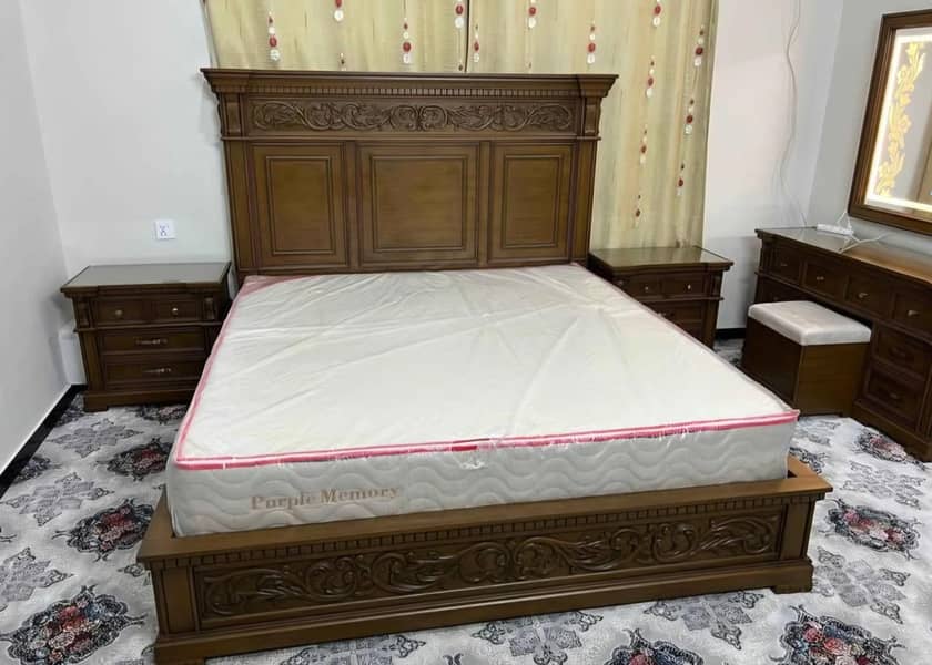 Solid Wodden Bed Set 4