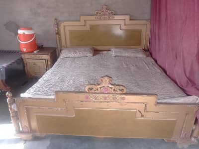 king size bed with spring mattress Said table and dressing 03026596068