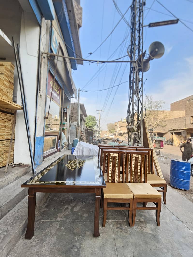 Solid Dinning Set Table and Chairs 5