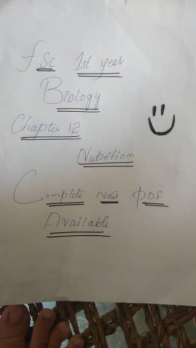 FCS frist year Biology chp 12 nutrition notes PDF