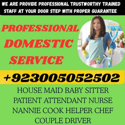 PROFESSIONAL MAID BABY SITTER PATIENT ATTENDENT COOK HELPER CHEF