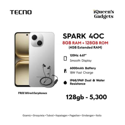 need tecno spark 40c