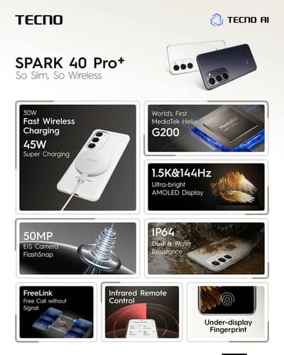 TECNO SPARK 40 Pro+/8GB 256 GB