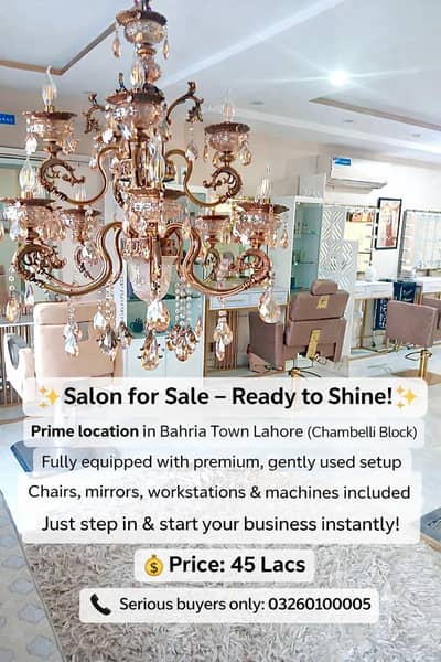 ladies salon for sale