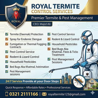 Termite Service, Dengue Spary, Fumigation,Pest Control, Deemak Control