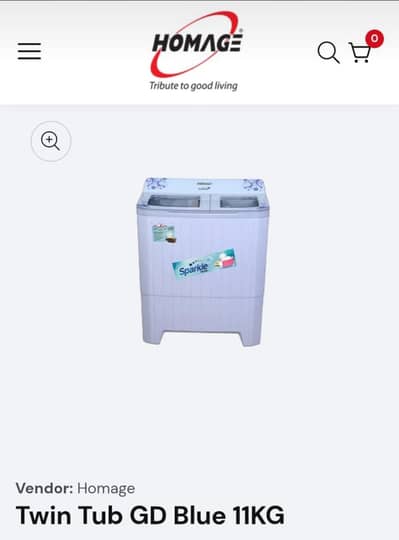 Twin Tub GD blue 11 KG Seal Packed