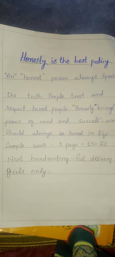 Neat Handwriting Service | Assignments & Notes | 150 Per Page