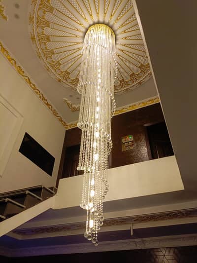 double height lobby crystal chandelier k9