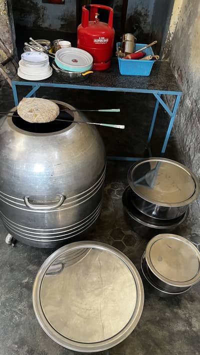 Complete Tandoor + Kitchen and halwa puri Setup for Sale