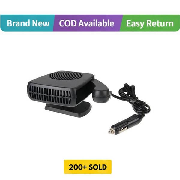 RN sj-006 12V 200W Auto Car Heater Fan - Hot and Cool - Black