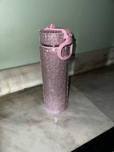 Stone embellished water bottle stainless steel