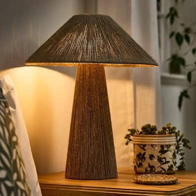 Table Lamp with Jute Rope Shade