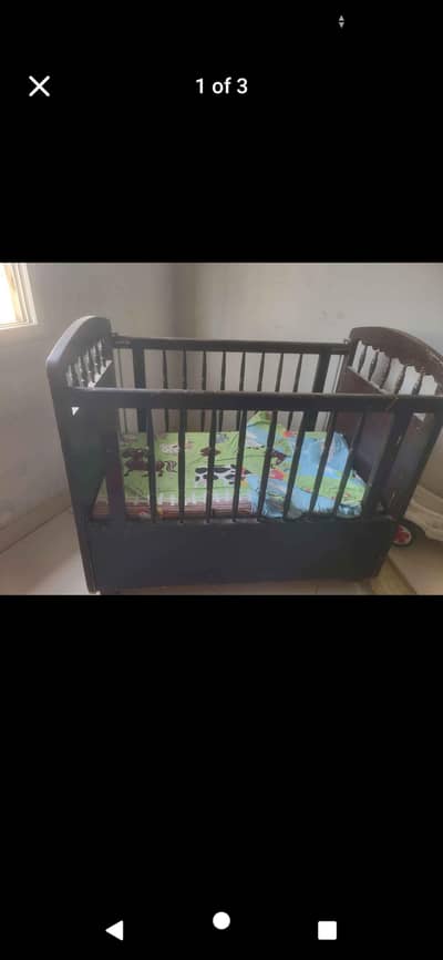 wooden cot in through away price