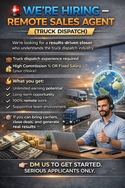 Remote Sales Agent for Truck Dispatch